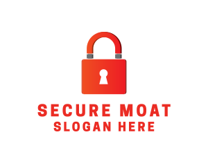 Magnet Lock Security logo design