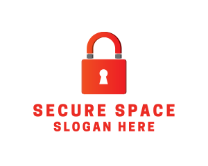 Magnet Lock Security logo design