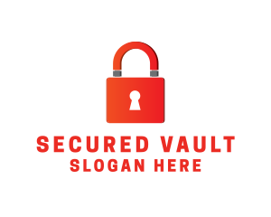 Magnet Lock Security logo design