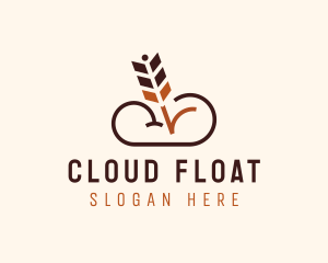 Brown Arrow Cloud logo design