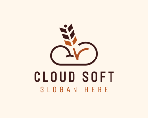 Brown Arrow Cloud logo design