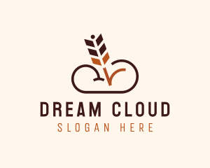 Brown Arrow Cloud logo design