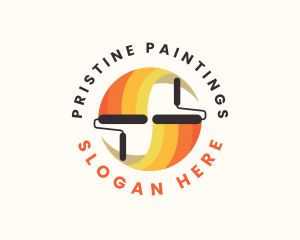 Paint Roller Painting logo design