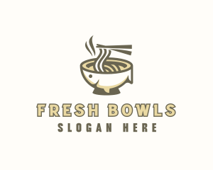 Fish Noodle Soup logo design