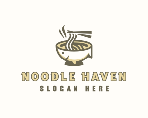 Fish Noodle Soup logo design