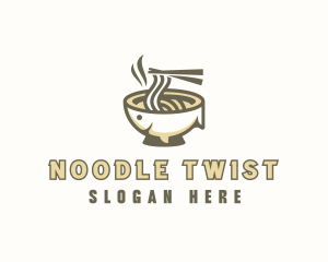 Fish Noodle Soup logo design