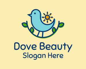 Sun Dove Tree Branch logo design