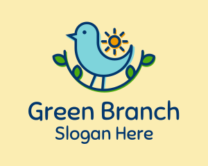 Sun Dove Tree Branch logo design