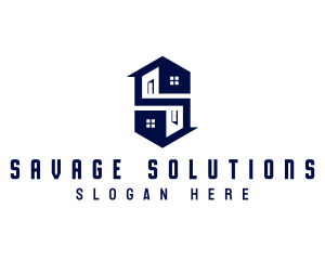 House Real Estate Letter S logo design