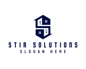 House Real Estate Letter S logo design