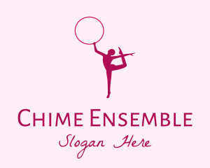 Ring Gymnast Silhouette  logo design