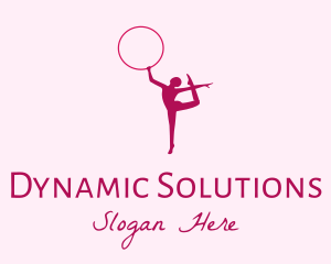 Ring Gymnast Silhouette  logo design