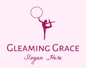 Ring Gymnast Silhouette  logo design