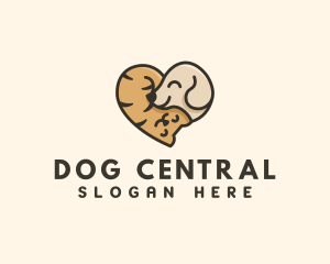 Dog Cat Love logo design