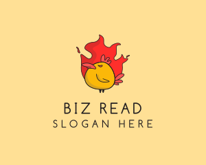 Flaming Spicy Chicken logo design