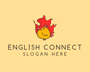 Flaming Spicy Chicken logo design