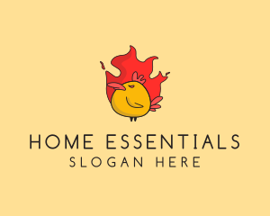 Flaming Spicy Chicken logo design