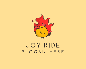 Flaming Spicy Chicken logo design