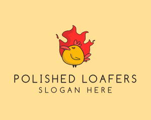 Flaming Spicy Chicken logo design