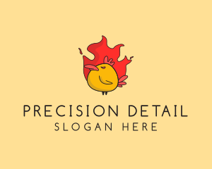 Flaming Spicy Chicken logo design