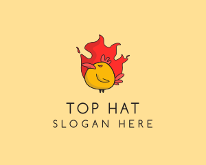 Flaming Spicy Chicken logo design