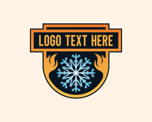 Flame Ice Snowflake logo