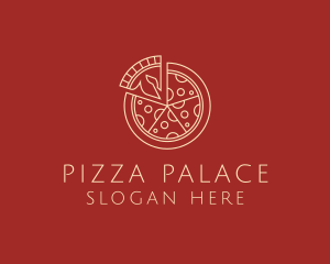 Minimalist Pizza Snack logo design