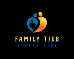 Heart Family Bonding  logo design