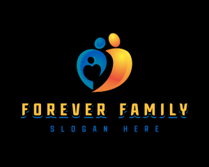 Heart Family Bonding  logo design