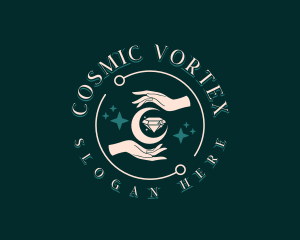 Cosmic Hand Diamond logo design