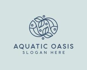 Aquatic Fish Seafood logo design