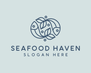 Aquatic Fish Seafood logo design