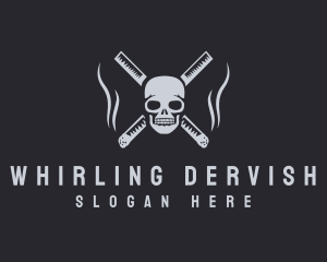 Cigarette Smoking Skull logo