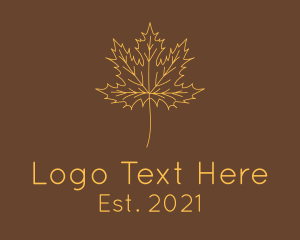 Minimalist Maple Leaf  logo