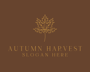 Minimalist Maple Leaf  logo design