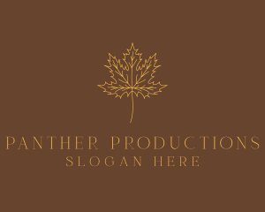 Minimalist Maple Leaf  logo design