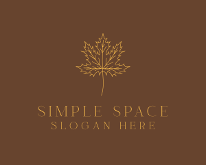 Minimalist Maple Leaf  logo design