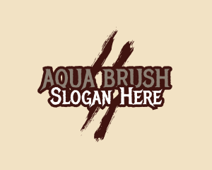 Grungy Thriller Brush logo design