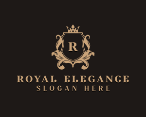 Stylish Royal Shield logo design