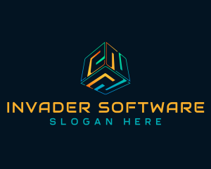 Digital Software Cube logo design