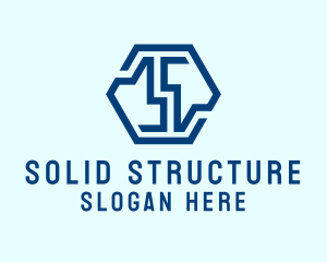 Hexagon Architectural Structure logo design