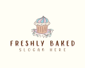 Sweet Dessert Cupcake  logo design