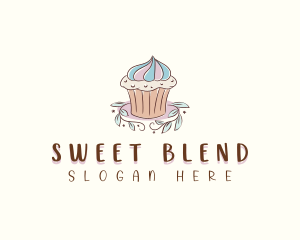 Sweet Dessert Cupcake  logo design