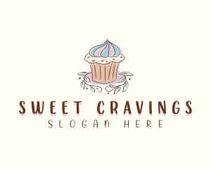 Sweet Dessert Cupcake  logo design