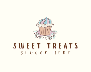 Sweet Dessert Cupcake  logo design