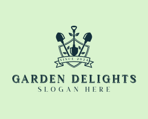 Shovel Garden Landscaper logo design