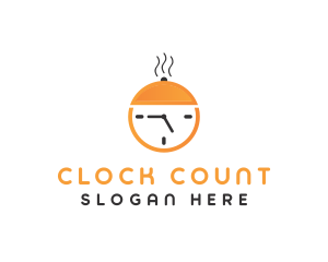 Food Timer Clock logo design