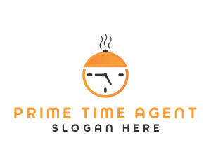 Food Timer Clock logo design