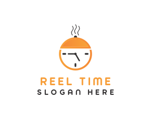 Food Timer Clock logo design