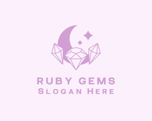 Crystal Gem Moon logo design